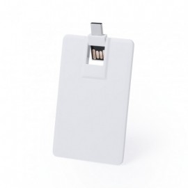 Memoria USB blanca plegable con diseño ultraplano Dante