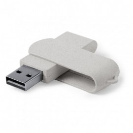 Memoria USB Lantio blanca de caña de trigo 16GB