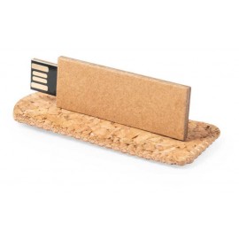 Memoria USB 16GB de cartón reciclado con funda de corcho Rod