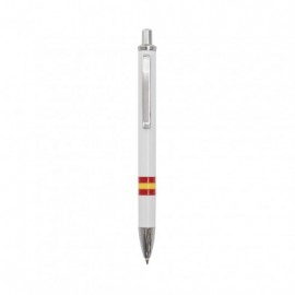 Bolígrafo con diseño de bandera nacional plateado Basil