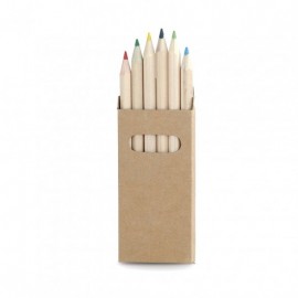 Set de 6 lápices de madera en caja de cartón Petchana