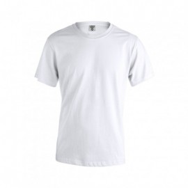 Camiseta adulto de algodón manga corta blanca Prom