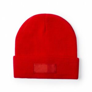 gorro de punto rojo