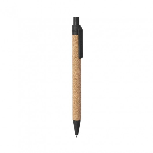 bolígrafo ecológico personalizado de corcho con toques negros