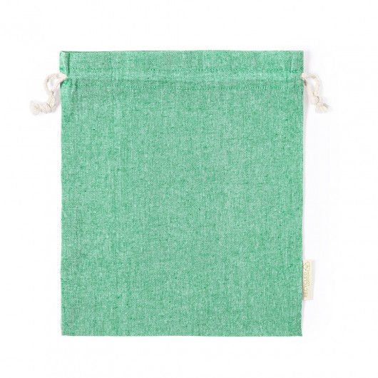 bolsa de tela personalizada pequeña verde de algodón