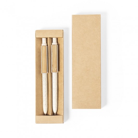 set de bolígrafos ecológicos personalizados de bambú